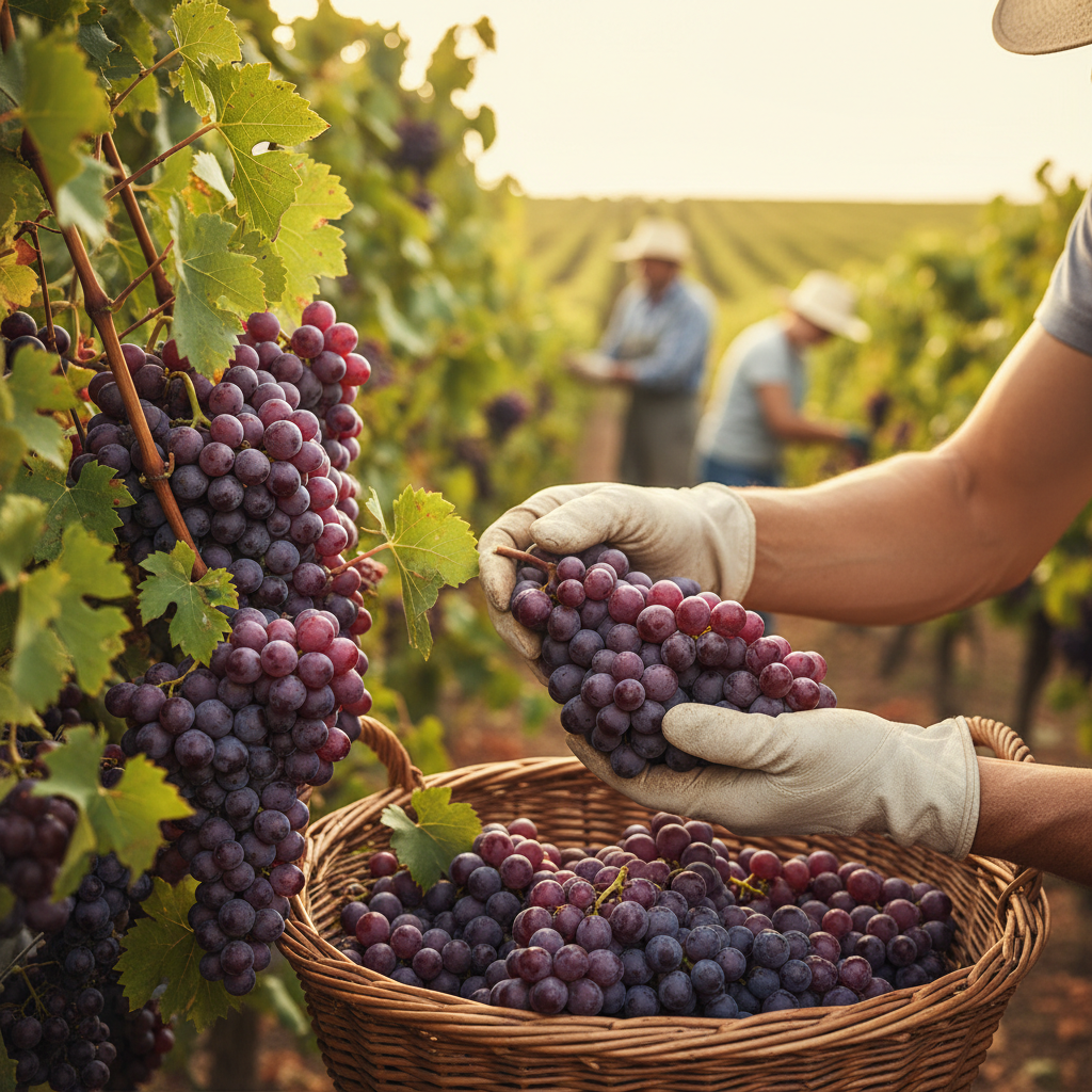 Mains cueillant des fruits rouges de qualité dans un panier.