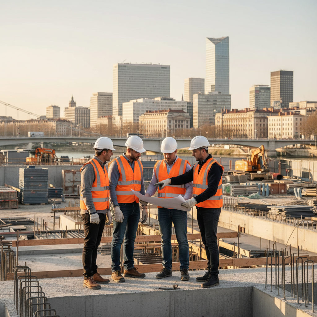 Chantier à Lyon : coût horaire du travailleur détaché.