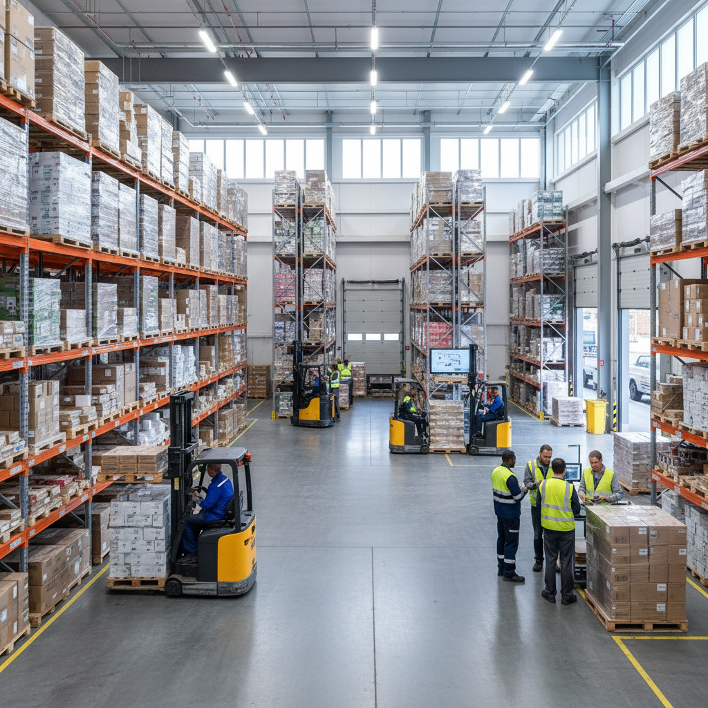 Entrepôt logistique : flexibilité de l'intérim international.